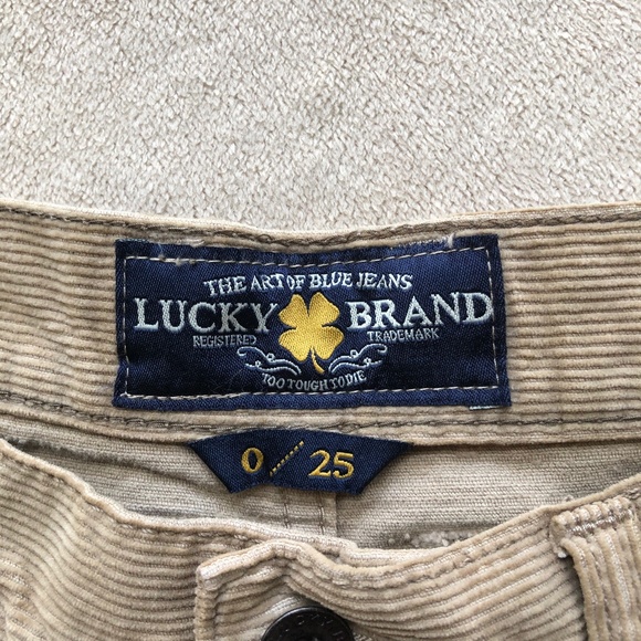 Lucky Brand Khaki Corduroy Roll-cuffed Shorts - Picture 4 of 9